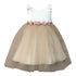 Petite Adele Baby Girls Champagne Satin Tulle Tea Length Flower Girl Dress 6-24M - SophiasStyle.com